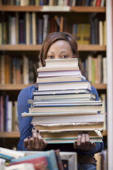 college1 girl with books