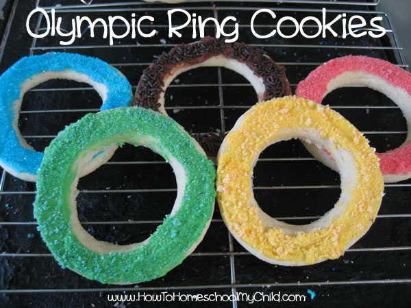 Olympic Activities for Kids - rings on black