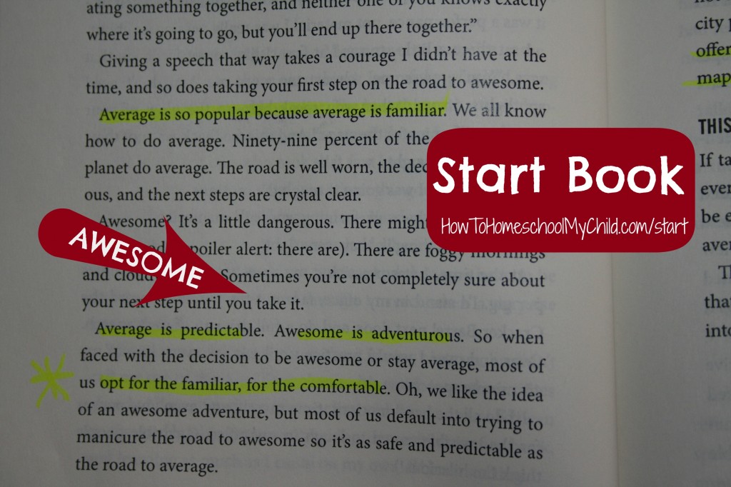 jon acuff start book-awesome from How to Homeschool My Child.com