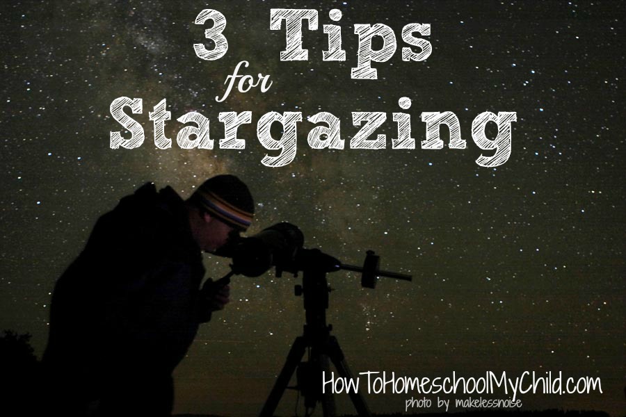3 tips for stargazing & FREE space activities for kids from FREE activity guide from HowToHomeschoolMyChild.com