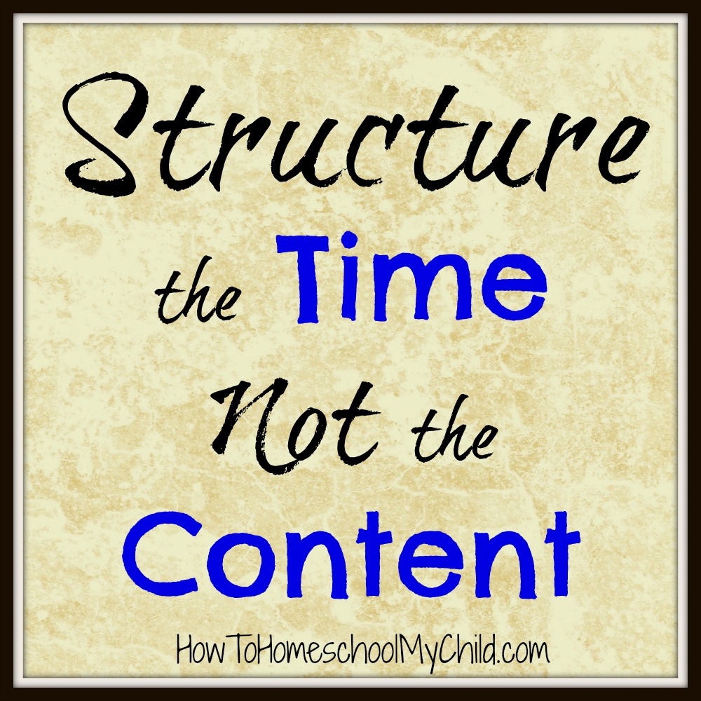 how to homeschool - structure the time | HowToHomeschoolMyChild.com