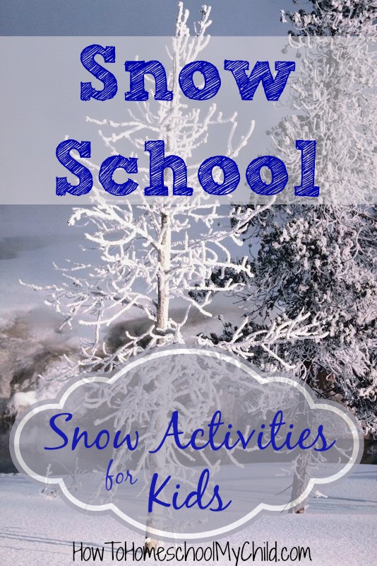 snow school - snow activities for kids from HowToHomeschoolMyChild.com
