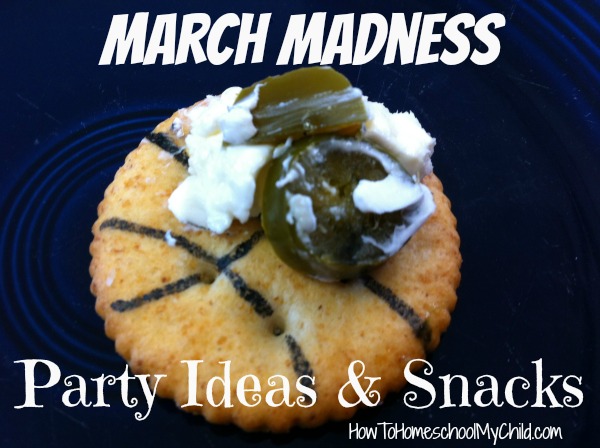 jalapeno & cream cheese crackers - march madness party ideas ~ from HowToHomeschoolMyChild.com