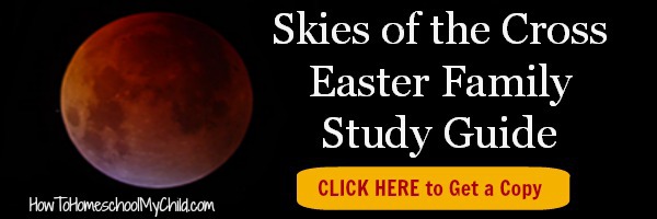 Find Age Level Ideas for Easter Activities for Kids - Skies of the Cross - Easter Family Bible study from HowToHomeschoolMyChild.com