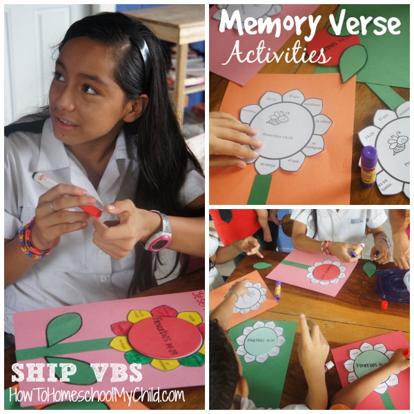 Memory Verse activities go with this Flower Bible craft  ~ FREE bible lessons for Kids from HowToHomeschoolMyChild.com