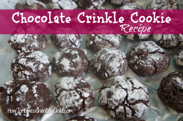 Chocolate Crinkle Cookies Recipe from HowToHomeschoolMyChild.com