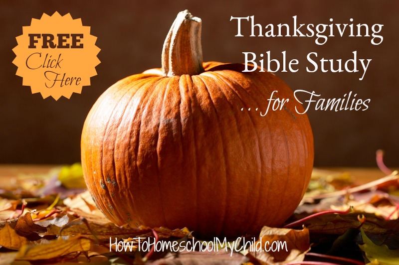 Free Thanksgiving Bible study for Families - from 30 Days of Thanksgiving Activities for Kids