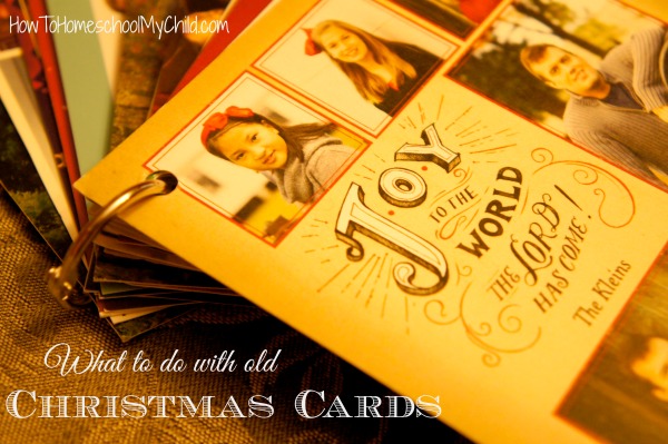 What to do with old Christmas cards - from HowToHomeschoolMyChild.com