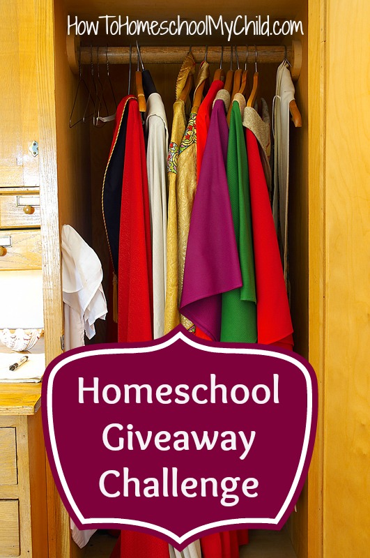 take the homeschool giveaway challenge - every day find 7 items to giveaway - more from HowToHomeschoolMyChild.com