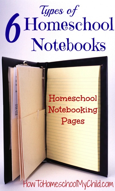 homeschooling notebooking pages - types of notebooks you can use in homeschool from HowToHomeschoolMyChild.com