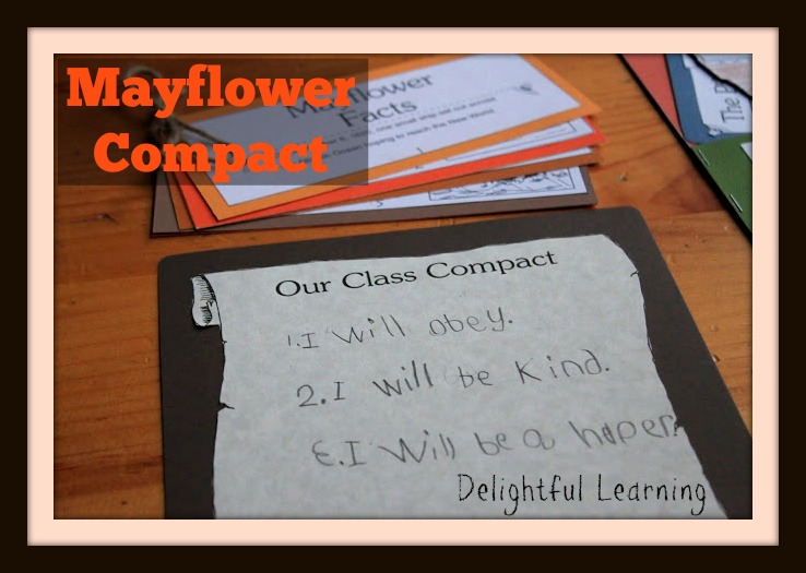 Using my favorite curriculum, Michelle had her children write a Class Compact like on the Mayflower. www.HowToHomeschoolMyChild.com
