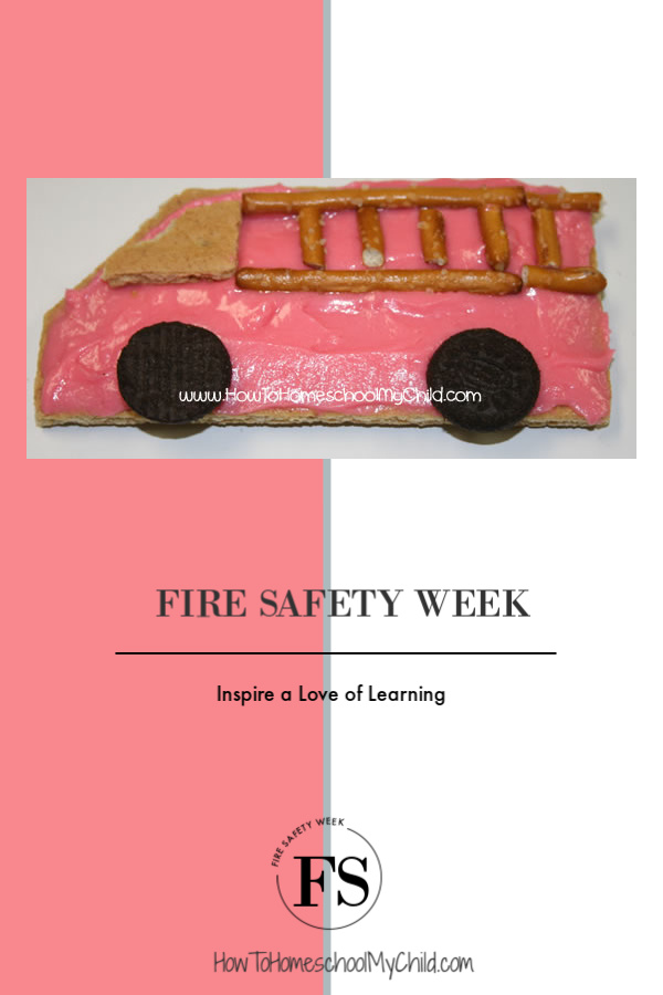 Inspire a love of learning during fire safety week. Make these fun fire truck cookies in your fire safety unit study.