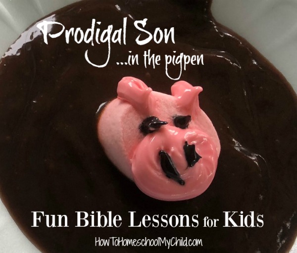 Fun Bible lessons for kids with Bible story snacks like the pig in the Prodigal Son