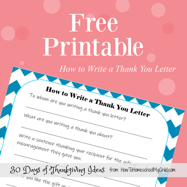 how to write a thank you letter outline