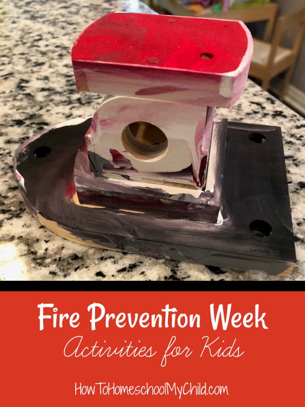 Fire Prevention Week activity from Home Depot ... after making it try out other fire safety activities