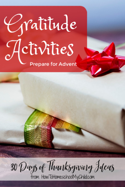 Gratitude Activities to prepare for Advent