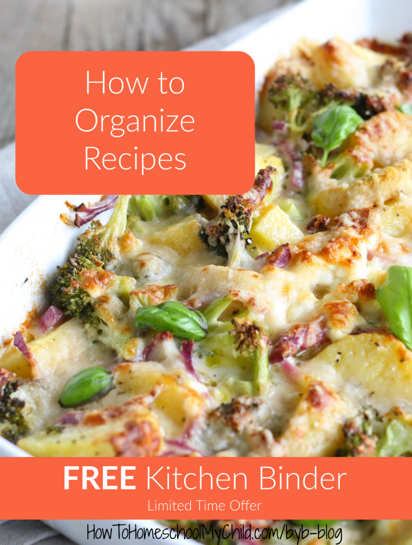 How to organize recipes with a kitchen binder