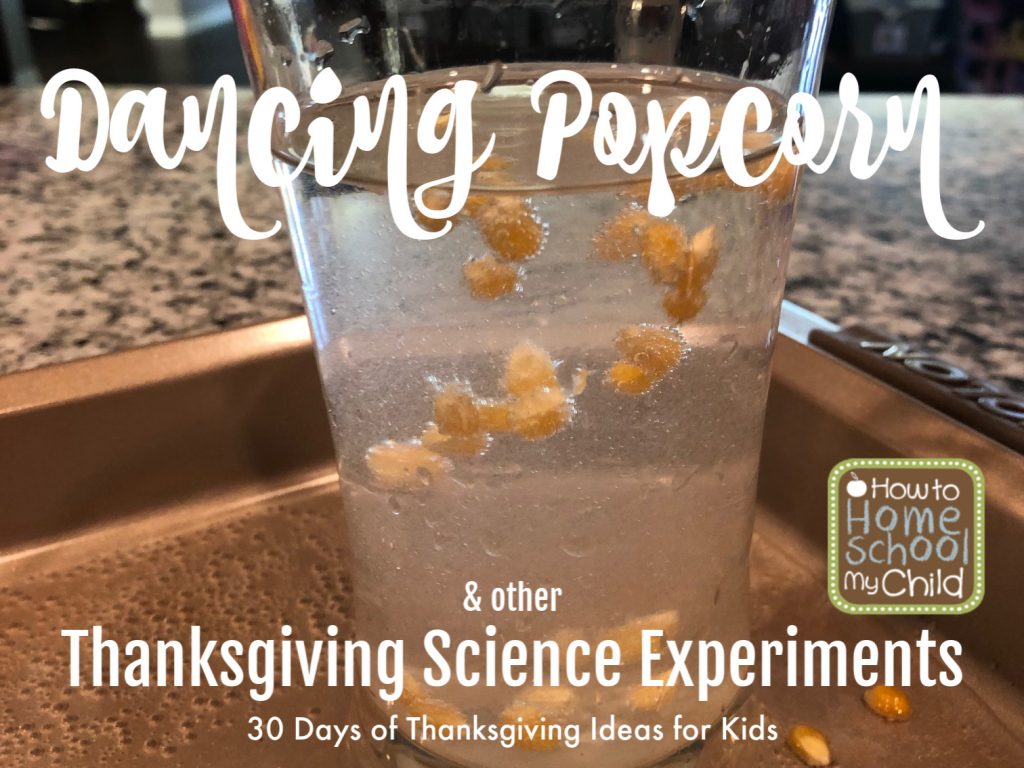 dancing popcorn & thanksgiving science experiment