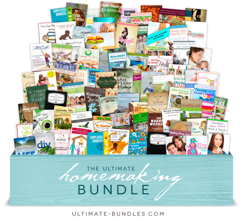 Ultimate Homemaking Bundle - ebooks for only 39 cents each, recommended by HowToHomeschoolMyChild.com
