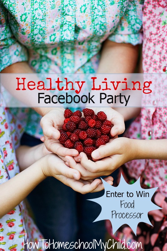 food processor giveaway at Healthy Living Facebook Party by HowToHomeschoolMyChild.com
