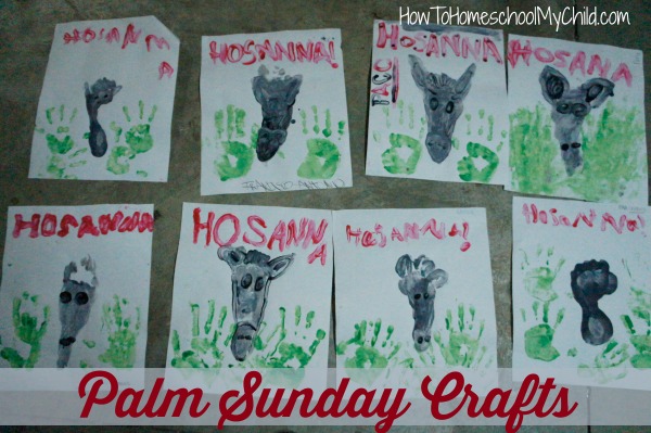 Palm Sunday Crafts - fun painting with your foot & hand from HowToHomeschoolMyChild.com