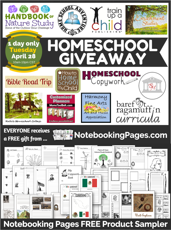 Enter to win Homeschool prizes