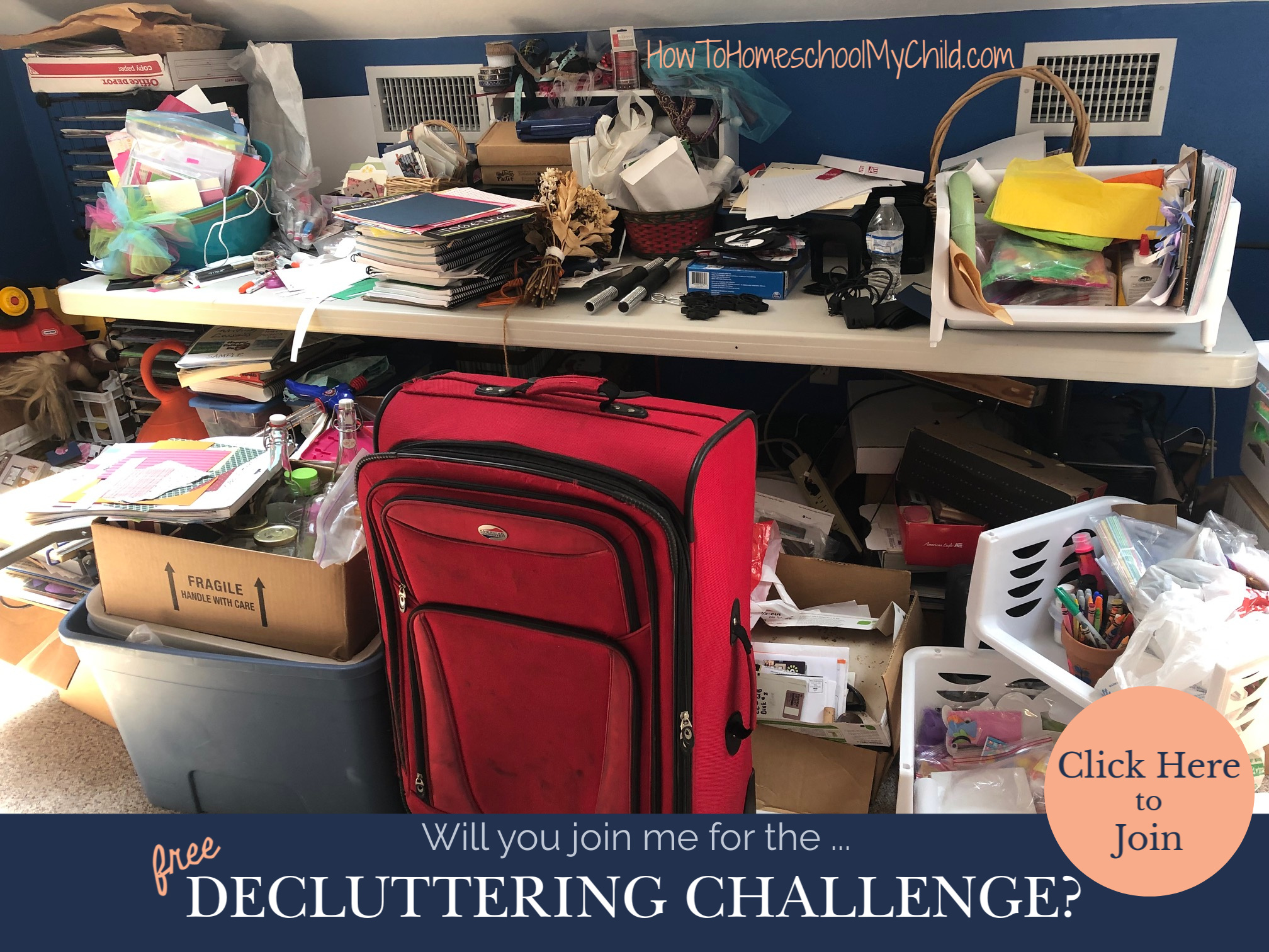 Decluttering Challenge - 7 day free declutter challenge - take it with me