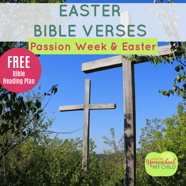 Easter Bible verses with Free Bible Reading Plan for Passion Week